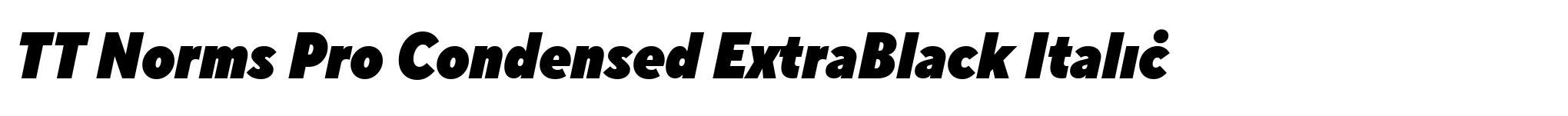 TT Norms Pro Condensed ExtraBlack Italic image